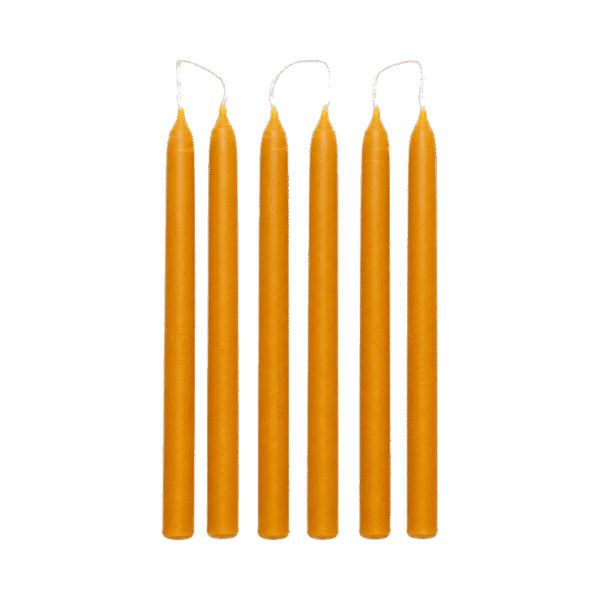BeesFriend Hand-Dipped Beeswax Taper Candles Thin BeesFriend hand-dipped pure beeswax thin taper candles, pair