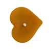 BeesFriend hand-poured pure beeswax heart-shaped tea light, made from rescued hive cappings wax