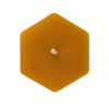 BeesFriend hand-poured pure beeswax hexagon-shaped tea light, made from rescued hive cappings wax