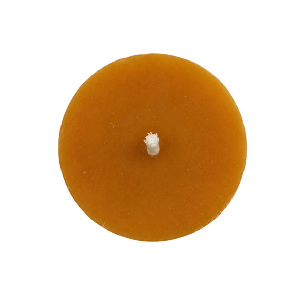 BeesFriend hand-poured pure beeswax round tea light, made from rescued hive cappings wax