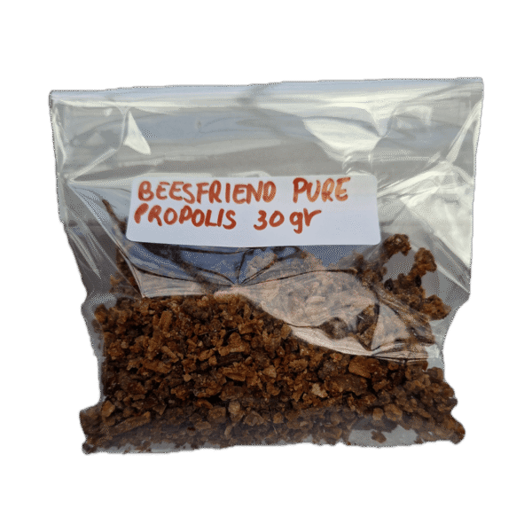 BeesFriend pure raw propolis 30g in a sealed bag, harvested from rescued Melbourne hives